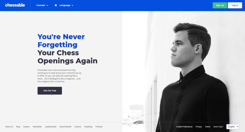 Chessable landing page